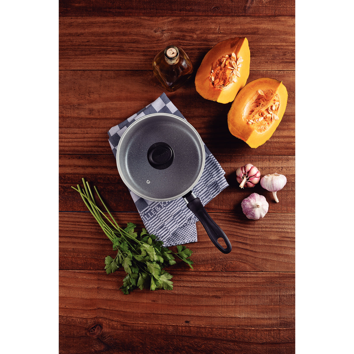 Batería de Cocina Linz Gris con Antiadherente Starflon Max Para Uso Casero - Ollas y Sartenes | Bylmo