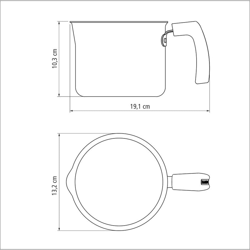 Hervidor Loreto Grafito 13x10.5cm De Aluminio Antiadherente Y De 1 Litros