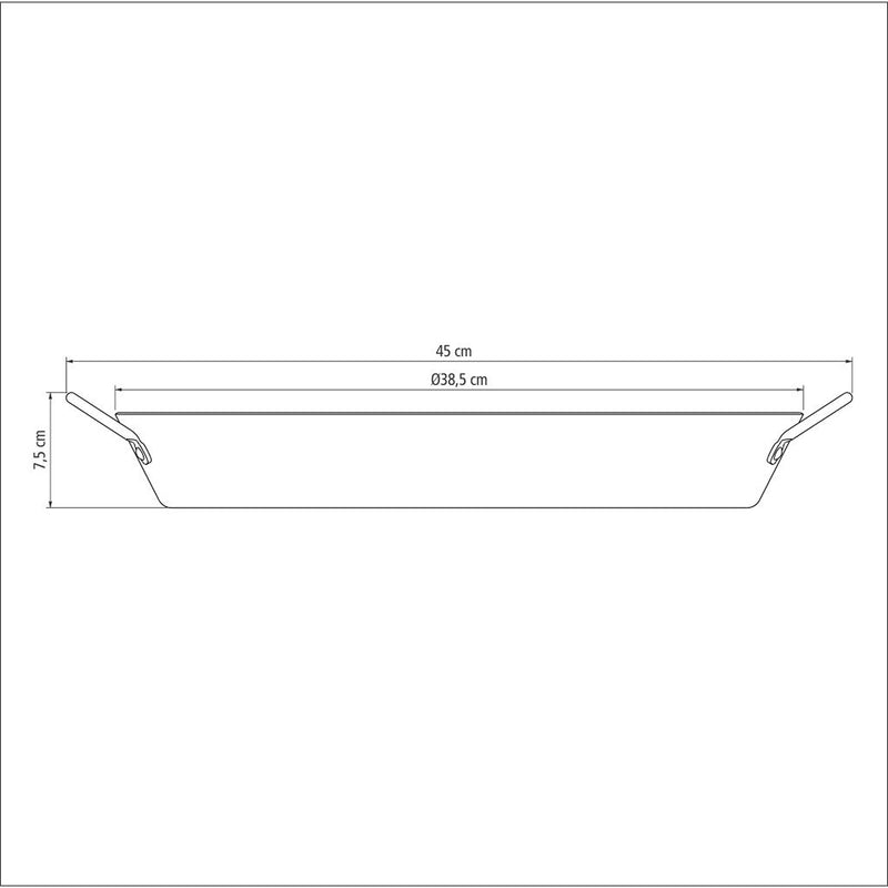 Paellera Loreto Grafito 38.8x6.6cm De Aluminio Antiadherente Y De 5 Litros