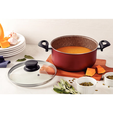 Olla París Rojo 29.4x20cm de Aluminio Antiadherente y de 8 Litros - Ollas y Sartenes | Bylmo