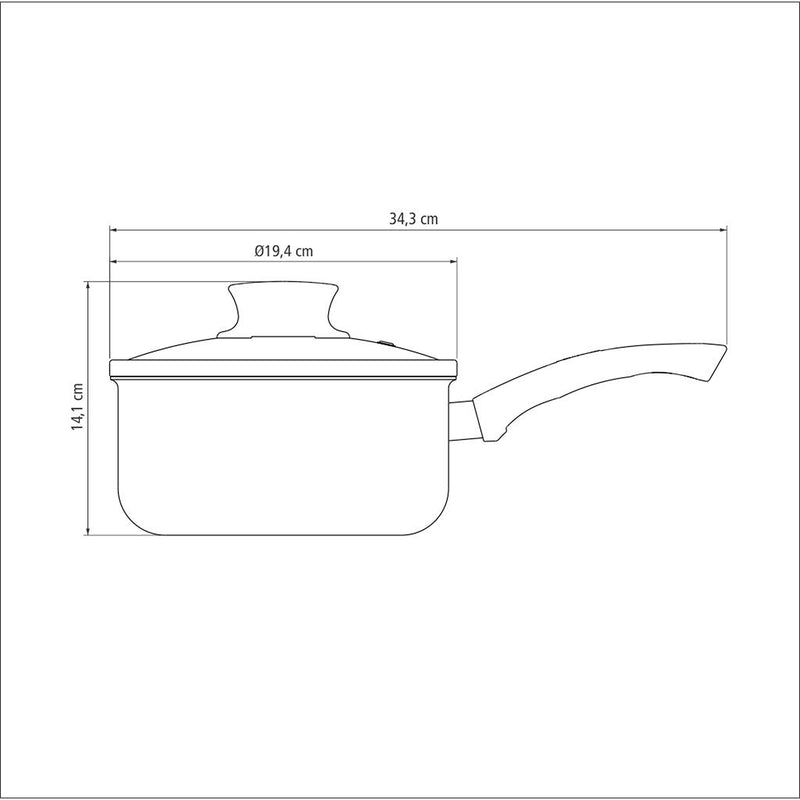 Olla Perol París Rojo 19.4x14.1cm De Aluminio Antiadherente Y De 2.1 Litros