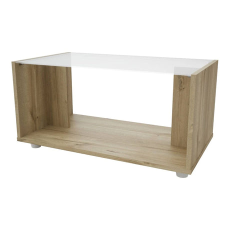 Mesa de Centro Galia Duna 68x35cm Rectangular Con Compartimiento - Mesas de Centro | Bylmo