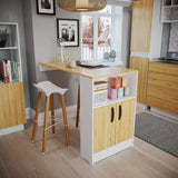 Barra de Cocina Vick Blanco y Duna 60x90cm De Pared Con Patas - Barras y Muebles Auxiliares | Bylmo