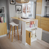 Barra de Cocina Vick Blanco y Duna 60x90cm De Pared Con Patas - Barras y Muebles Auxiliares | Bylmo