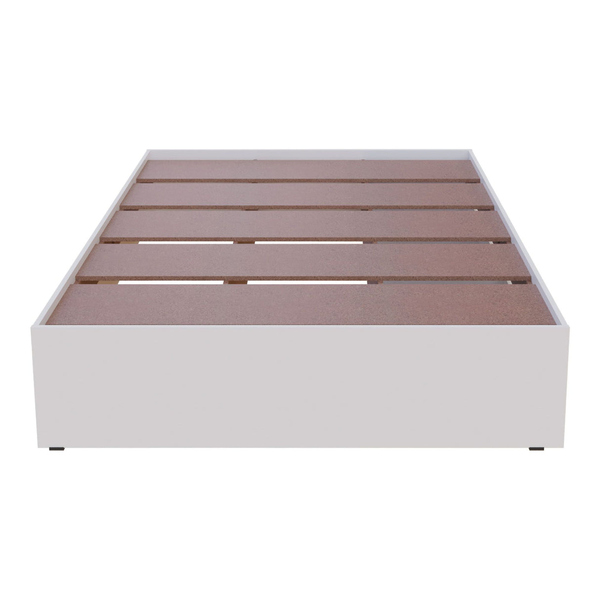 Cama Chicago Blanco Para Cama Doble 140 X 190 Con Cabecero y Almacenamiento - Camas | Bylmo
