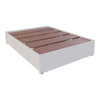 Cama Chicago Blanco Para Cama Doble 140 X 190 Con Almacenamiento