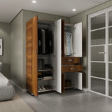 Closet Nova Caramelo 140x199cm Con Dos Cajones - Closets | Bylmo