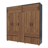 Closet Bari Gales y Wengue 200x200cm Con Tres Cajones - Closets | Bylmo