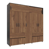 Closet Bari Gales y Wengue 200x200cm Con Tres Cajones - Closets | Bylmo