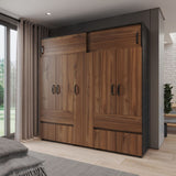 Closet Bari Gales y Wengue 200x200cm Con Tres Cajones - Closets | Bylmo