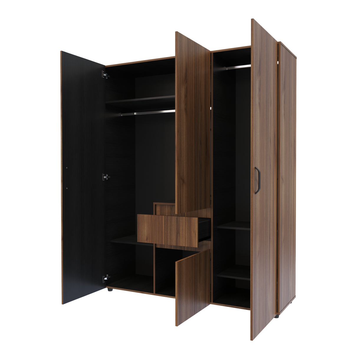 Closet Mary Gales y Wengue 160x200cm Con Dos Cajones - Closets | Bylmo