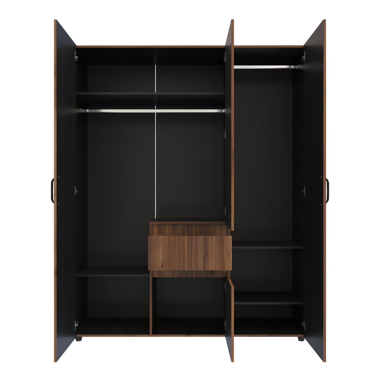 Closet Mary Gales y Wengue 160x200cm Con Dos Cajones - Closets | Bylmo