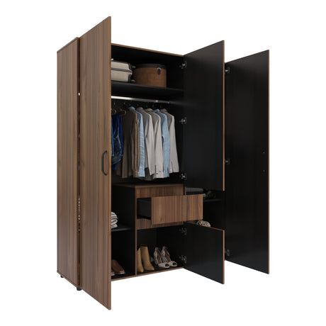 Closet Mary Gales y Wengue 160x200cm Con Dos Cajones - Closets | Bylmo