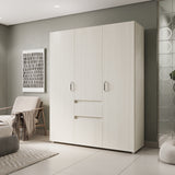 Closet Mary Niebla y Blanco 160x200cm Con Dos Cajones - Closets | Bylmo