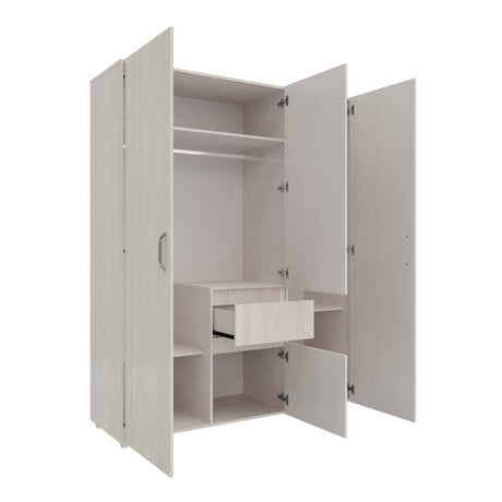 Closet Mary Niebla y Blanco 160x200cm Con Dos Cajones - Closets | Bylmo