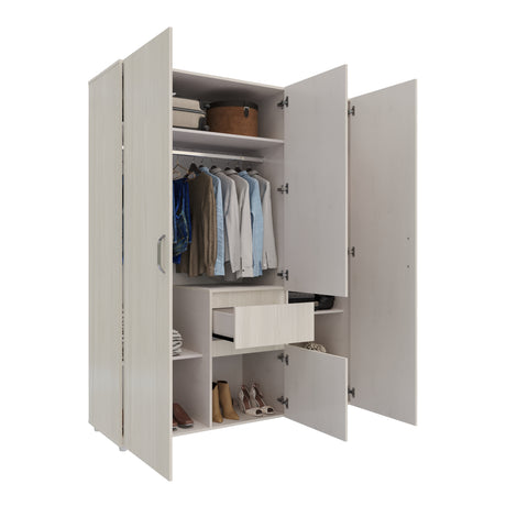 Closet Mary Niebla y Blanco 160x200cm Con Dos Cajones - Closets | Bylmo