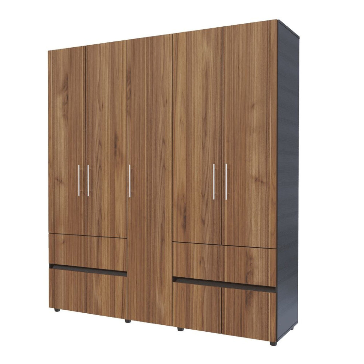 Closet Venecia Gales y Wengue 180x200cm Con Dos Cajones - Closets | Bylmo