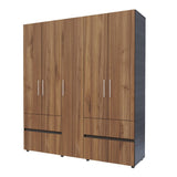 Closet Venecia Gales y Wengue 180x200cm Con Dos Cajones - Closets | Bylmo