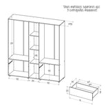 Closet Venecia Gales y Wengue 180x200cm Con Dos Cajones - Closets | Bylmo