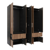 Closet Venecia Gales y Wengue 180x200cm Con Dos Cajones - Closets | Bylmo