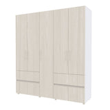 Closet Venecia Niebla y Blanco 180x200cm Con Dos Cajones - Closets | Bylmo