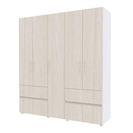 Closet Venecia Niebla y Blanco 180x200cm Con Dos Cajones - Closets | Bylmo