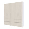 Closet Venecia Niebla Y Blanco 180x200cm Con Dos Cajones