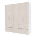 Closet Venecia Niebla Y Blanco 180x200cm Con Dos Cajones