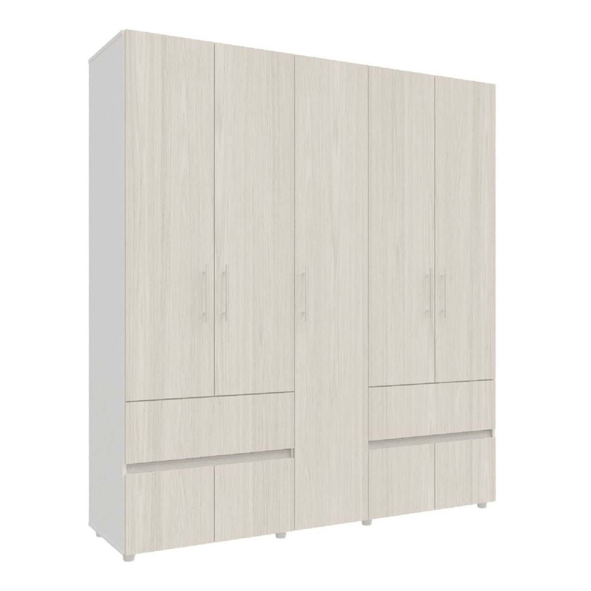 Closet Venecia Niebla y Blanco 180x200cm Con Dos Cajones - Closets | Bylmo