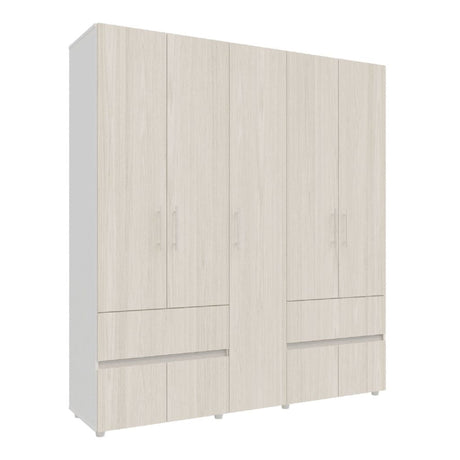 Closet Venecia Niebla y Blanco 180x200cm Con Dos Cajones - Closets | Bylmo