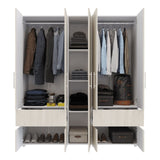 Closet Venecia Niebla y Blanco 180x200cm Con Dos Cajones - Closets | Bylmo