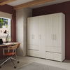 Closet Venecia Niebla Y Blanco 180x200cm Con Dos Cajones