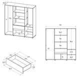 Closet Pekin Wengue 170x200cm Con Un Cajón - Closets | Bylmo