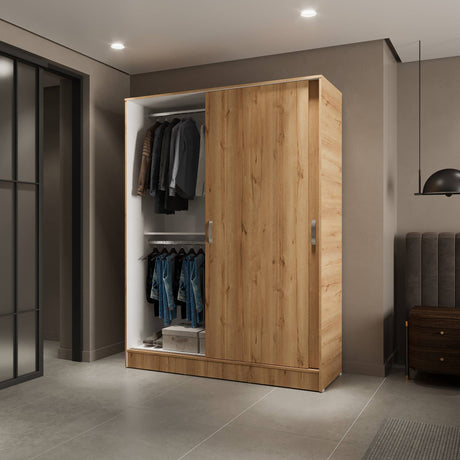 Closet Berlín Duna y Blanco 150x200cm Con Dos Cajones - Closets | Bylmo