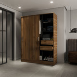 Closet Berlín Gales y Wengue 150x200cm Con Dos Cajones - Closets | Bylmo