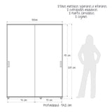 Closet Berlín Gales y Wengue 150x200cm Con Dos Cajones - Closets | Bylmo