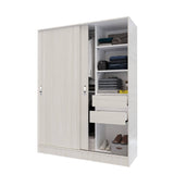 Closet Berlín Niebla y Blanco 150x200cm Con Dos Cajones - Closets | Bylmo