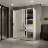 Closet Berlín Niebla y Blanco 150x200cm Con Dos Cajones - Closets | Bylmo