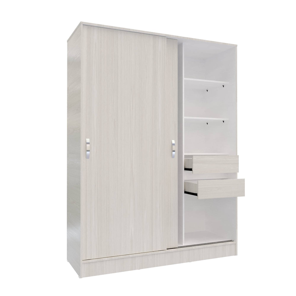 Closet Berlín Niebla y Blanco 150x200cm Con Dos Cajones - Closets | Bylmo