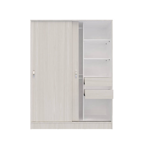 Closet Berlín Niebla y Blanco 150x200cm Con Dos Cajones - Closets | Bylmo