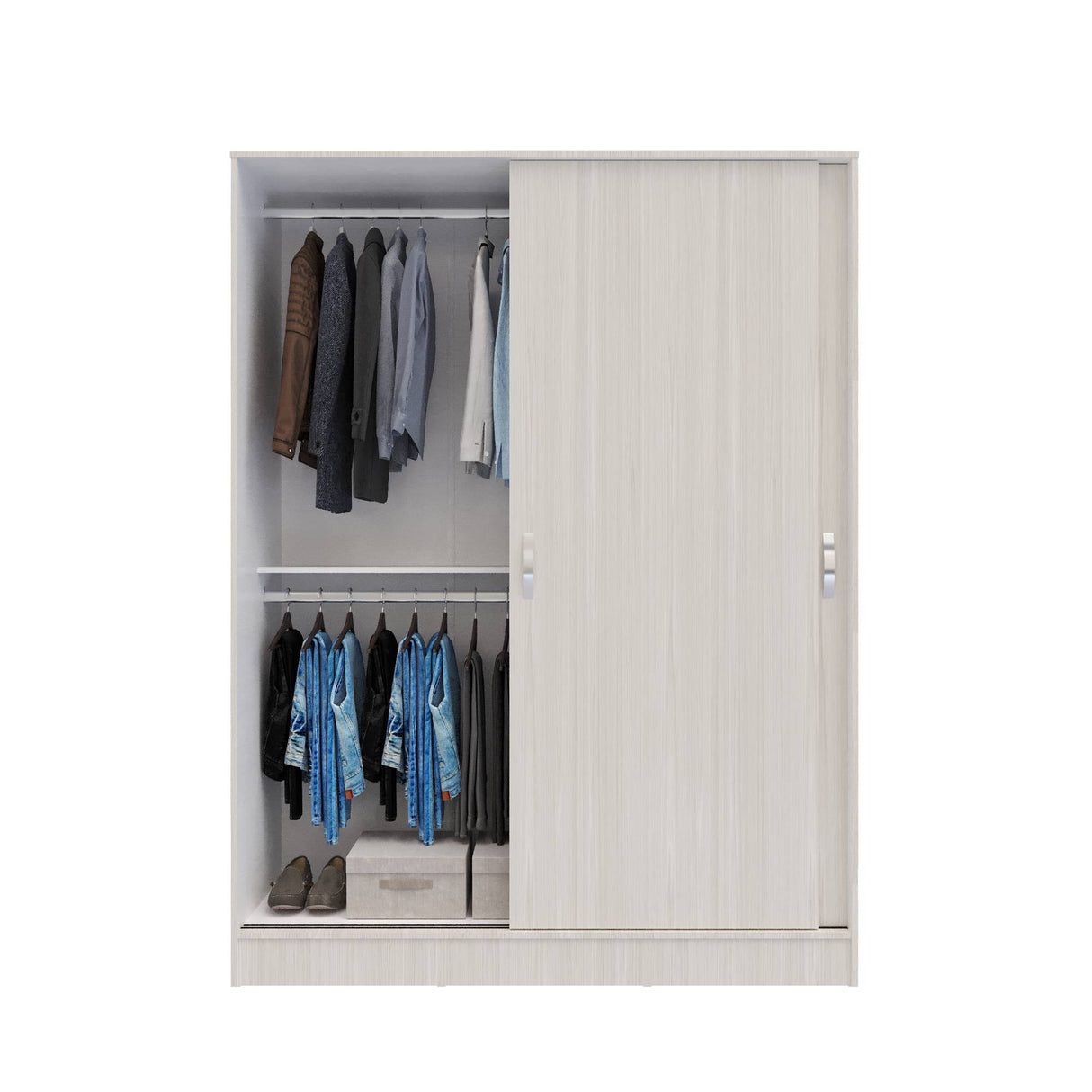 Closet Berlín Niebla y Blanco 150x200cm Con Dos Cajones - Closets | Bylmo