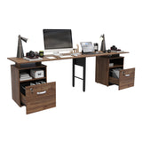 Estación de Trabajo Asturias Gales y Negro 242x73cm Transformable - Escritorios | Bylmo