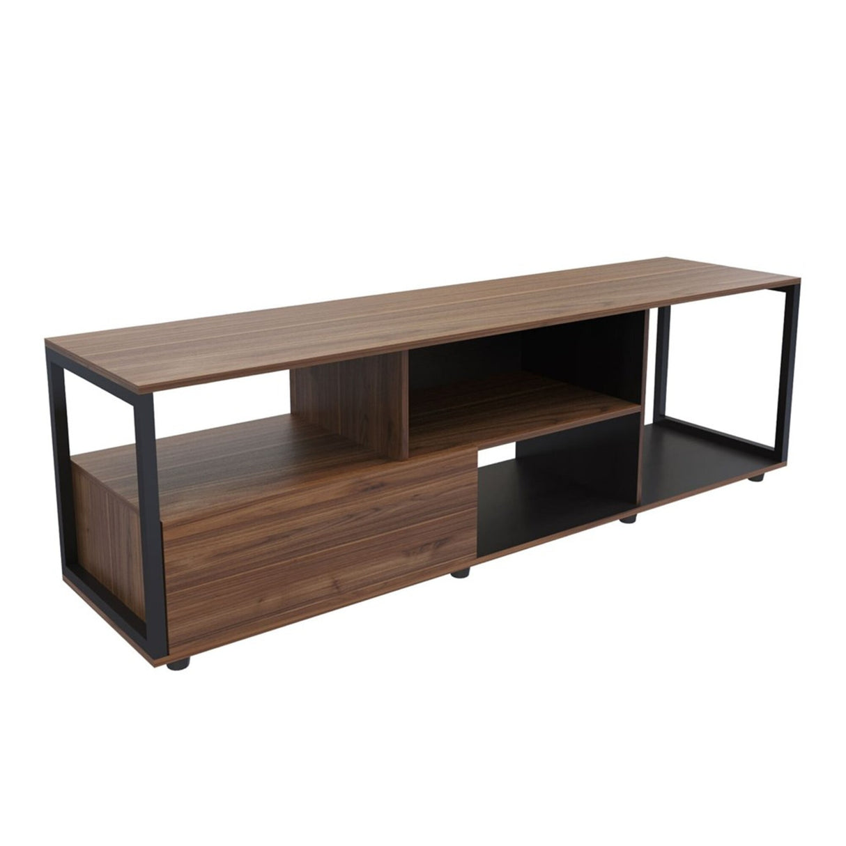 Mesa para TV Town Gales y Negro 180x55cm Para Tv Hasta 75 Pulgadas - Muebles de TV | Bylmo