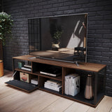 Mesa para TV Town Gales y Negro 180x55cm Para Tv Hasta 75 Pulgadas - Muebles de TV | Bylmo