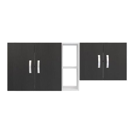 Mueble Superior Hannah Blanco y Wengue 150x56cm Para Lado Izquierdo o Derecho - Muebles Superiores | Bylmo