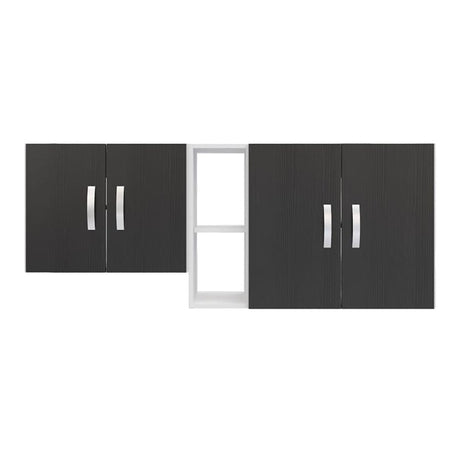 Mueble Superior Hannah Blanco y Wengue 150x56cm Para Lado Izquierdo o Derecho - Muebles Superiores | Bylmo