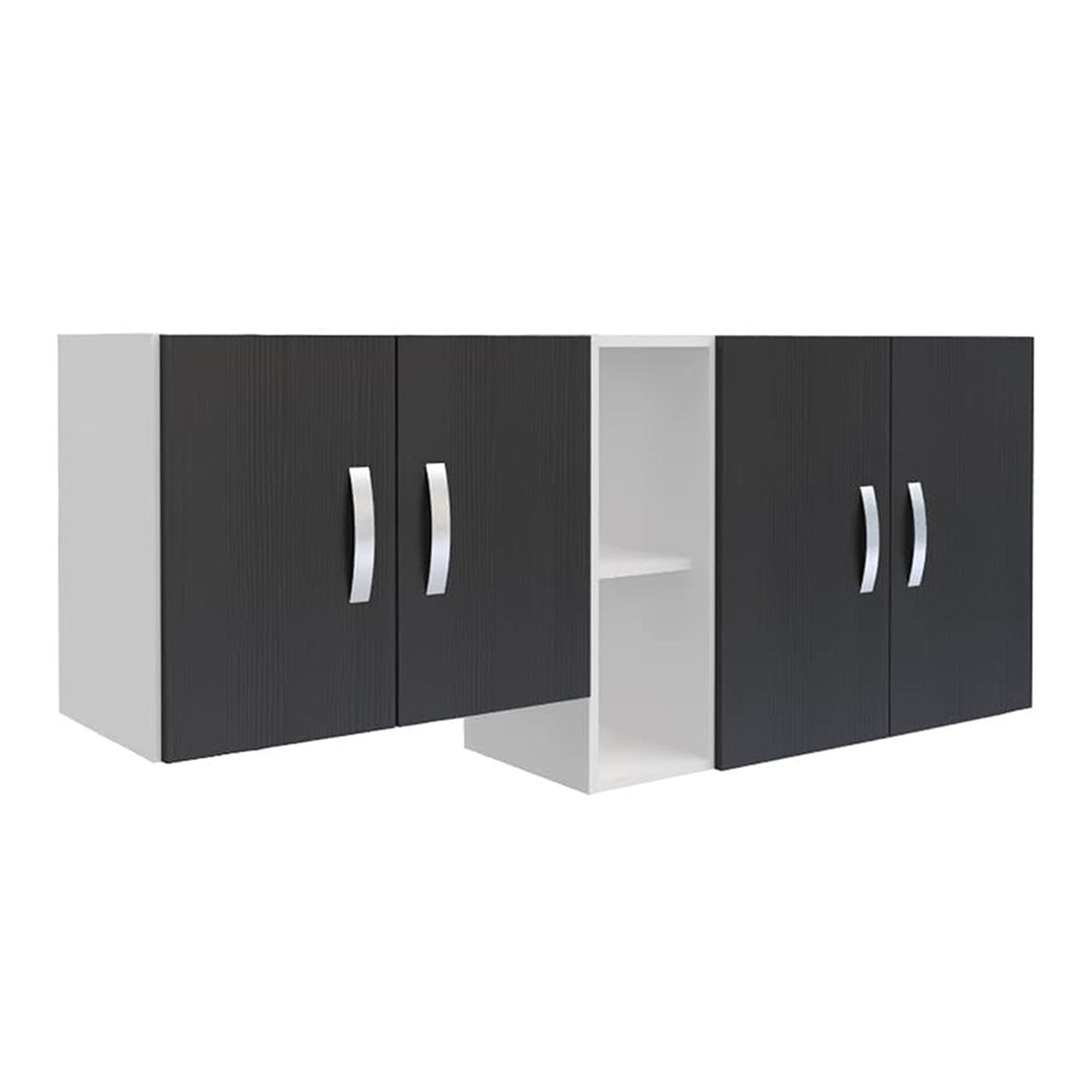 Mueble Superior Hannah Blanco y Wengue 150x56cm Para Lado Izquierdo o Derecho - Muebles Superiores | Bylmo