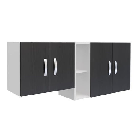 Mueble Superior Hannah Blanco y Wengue 150x56cm Para Lado Izquierdo o Derecho - Muebles Superiores | Bylmo