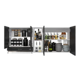 Mueble Superior Hannah Blanco y Wengue 150x56cm Para Lado Izquierdo o Derecho - Muebles Superiores | Bylmo