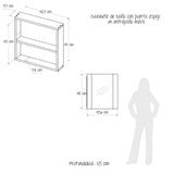 Gabinete de Baño Niki Wengue 43x48cm Rectangular Con Espejo - Gabinetes de Baño | Bylmo